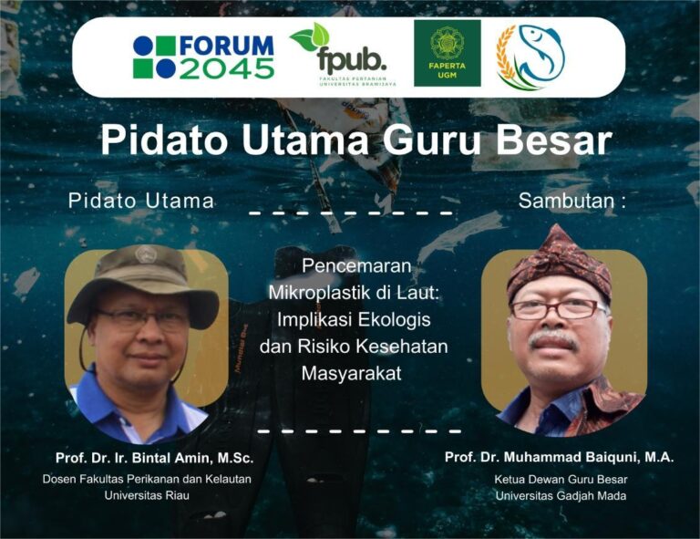 Prof Bintal Amin: Mikroplastik Ancam Ekosistem Laut dan Kesehatan Manusia