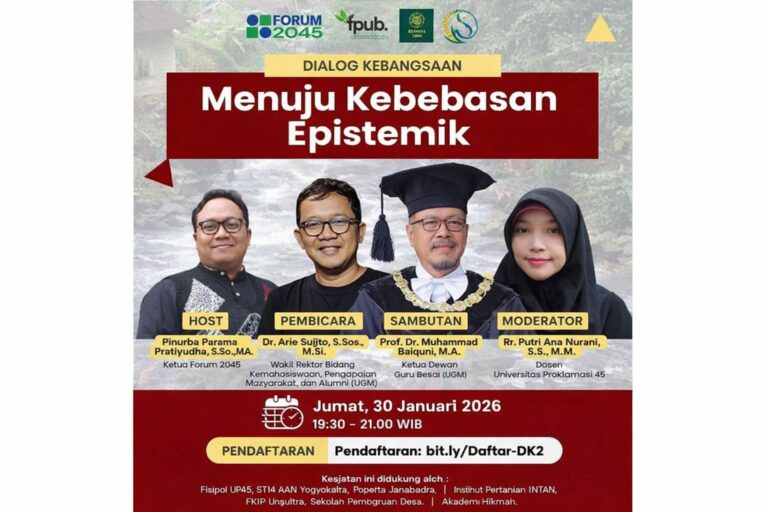 Dialog Kebangsaan “Menuju Kebebasan Epistemik”: Menggugat Hegemoni Pengetahuan dan Menyempitnya Ruang Demokrasi